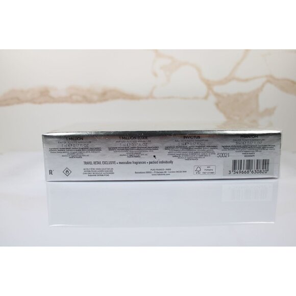 Paco Rabanne Men's Fragrance Set Phantom Invictus & 1 Million 4 x 5ml SEALED NIB - Picture 2 of 8